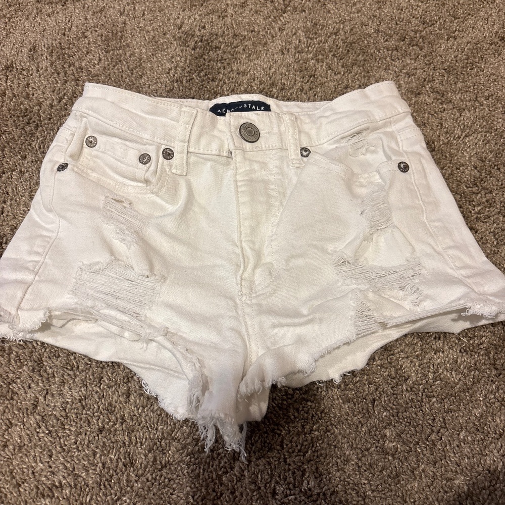 Aeropostale white denim shorts Size 00